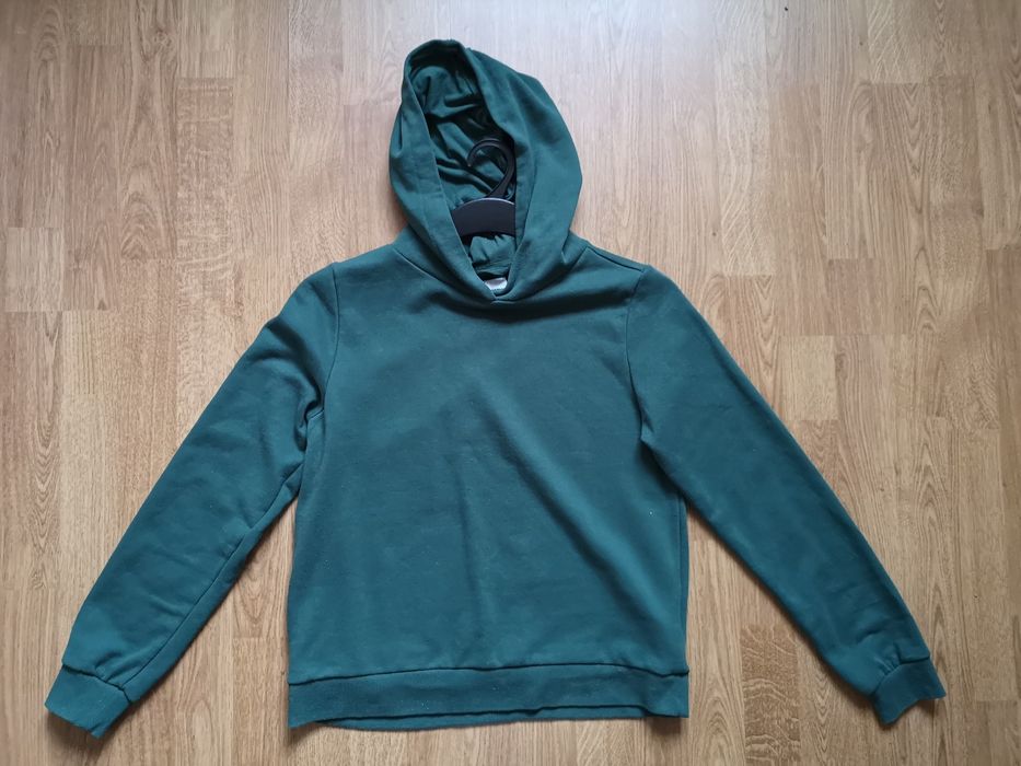 Bluza zielona sinsay khaki 36 S zielona sweter z kapturem ciepły