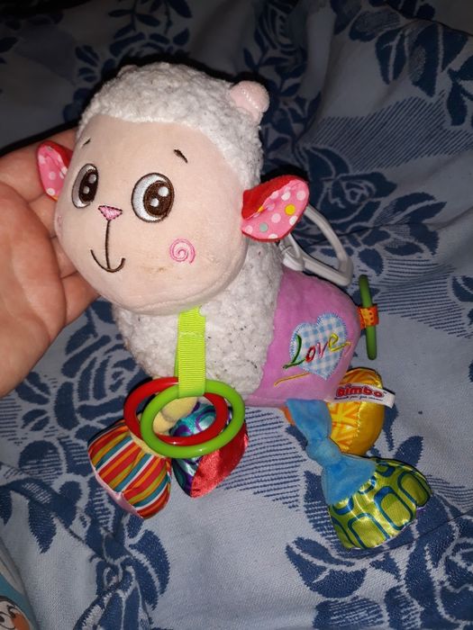 Погремушка Подвеска на коляску Bimbo Овечка мягкая игрушка с прорезыва