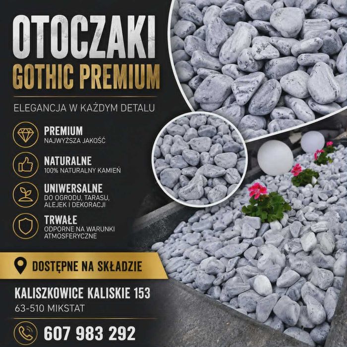 kamień ogrodowy ozbodny Otoczak Gothic
