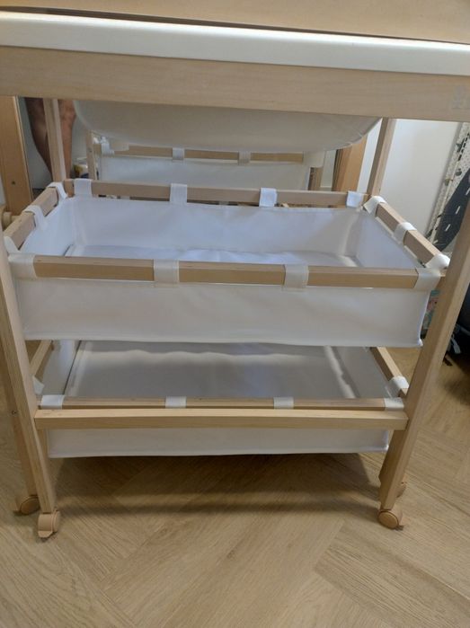 ROBA Wanienka + przewijak DREWNO 83x56x100 cm z matą i pokrowcami