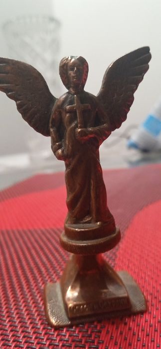 Медная  Статуэтка подсвечник 19век клеймо