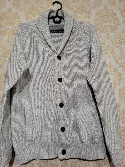 Кардиган чоловічий сірий M&S (розмір M)