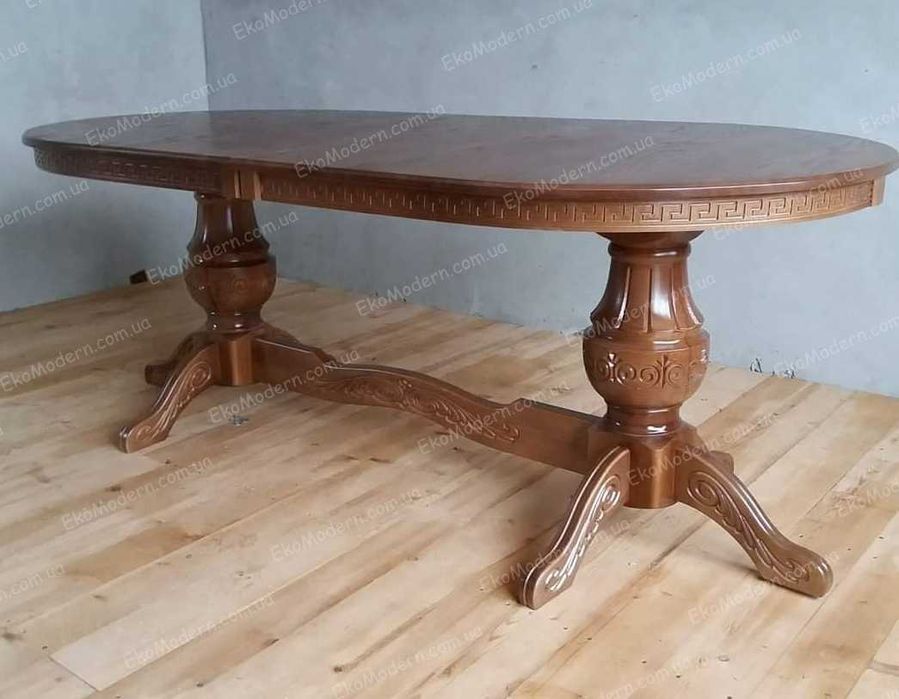 Стіл обідній для кухні і вітальні 160-280см з дерева Бук від виробника