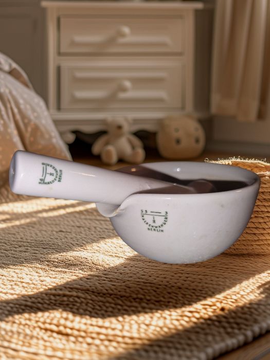 Stary porcelanowy moździerz z tłuczkiem Haldenwanger Berlin !!!Vintage