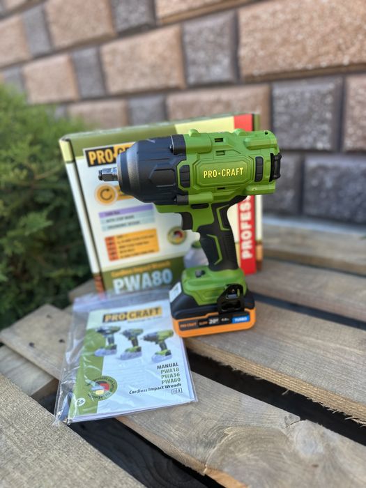 Акумуляторний гайковерт Procraft Pwa 80 (1600Нм)+ Подарунок
