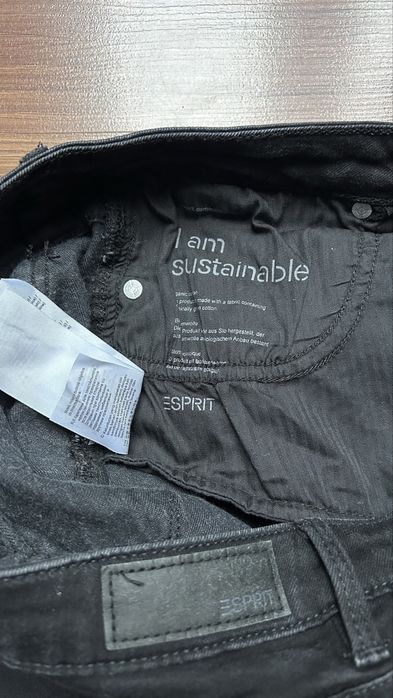 Jeansy skinny czarne Esprit
