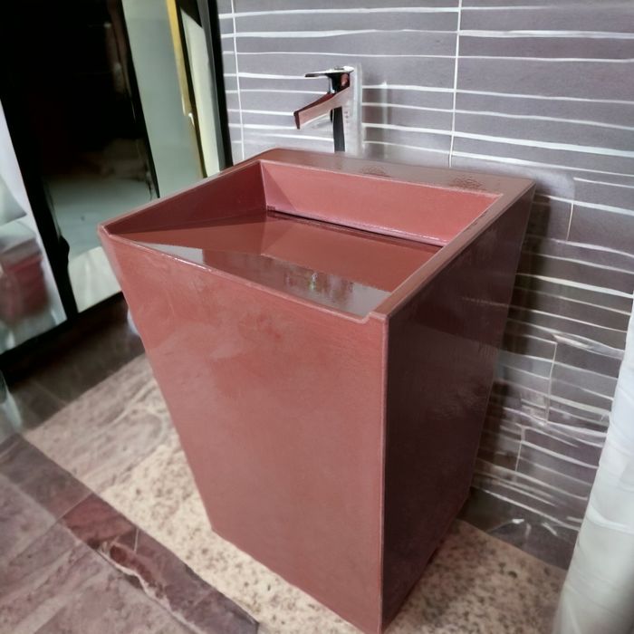 Умивальник тумба бочка самостоячий с опорами конструктор лофт бетонный