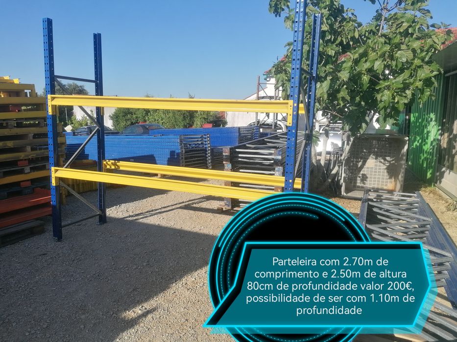 Parteleiras industriais, racks, muito novas
