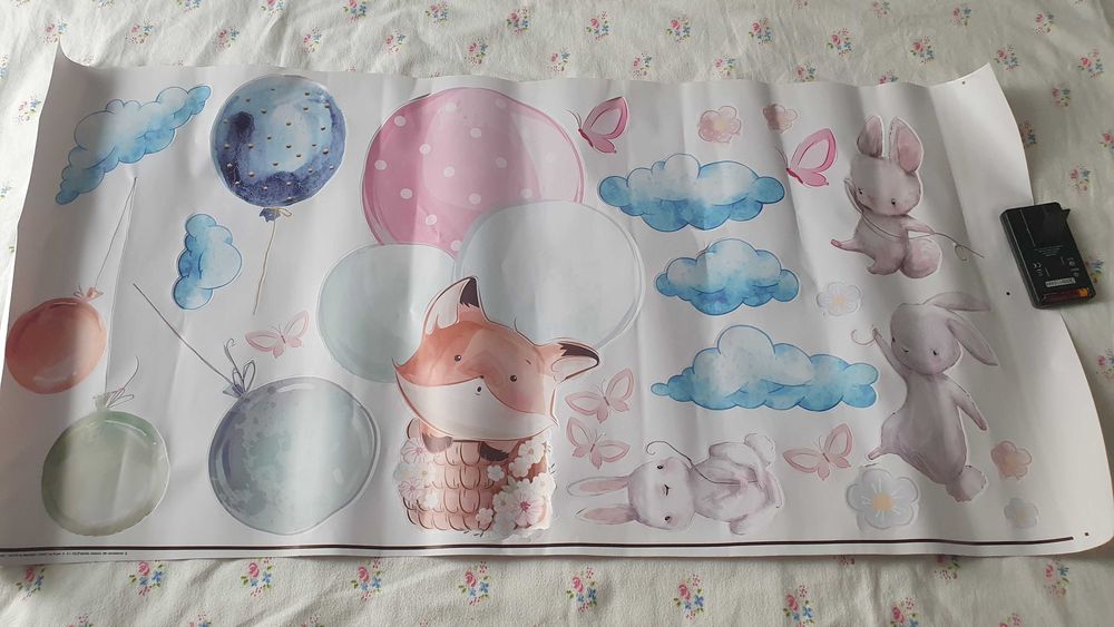 Naklejka na scianę do pokoju dziecka króliczki