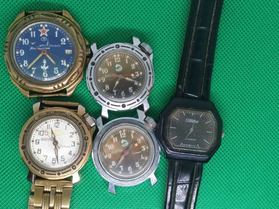 Часы времен ссср восток дельфин, командирские, слава 21 камень