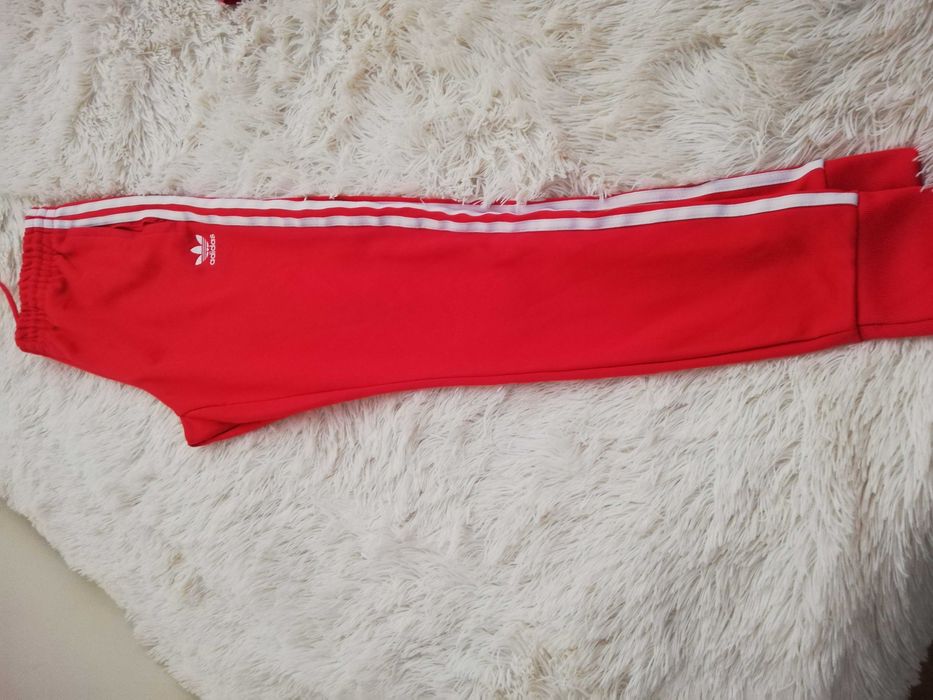 spodnie dresowe ADIDAS s 36 czerwone jak nowe