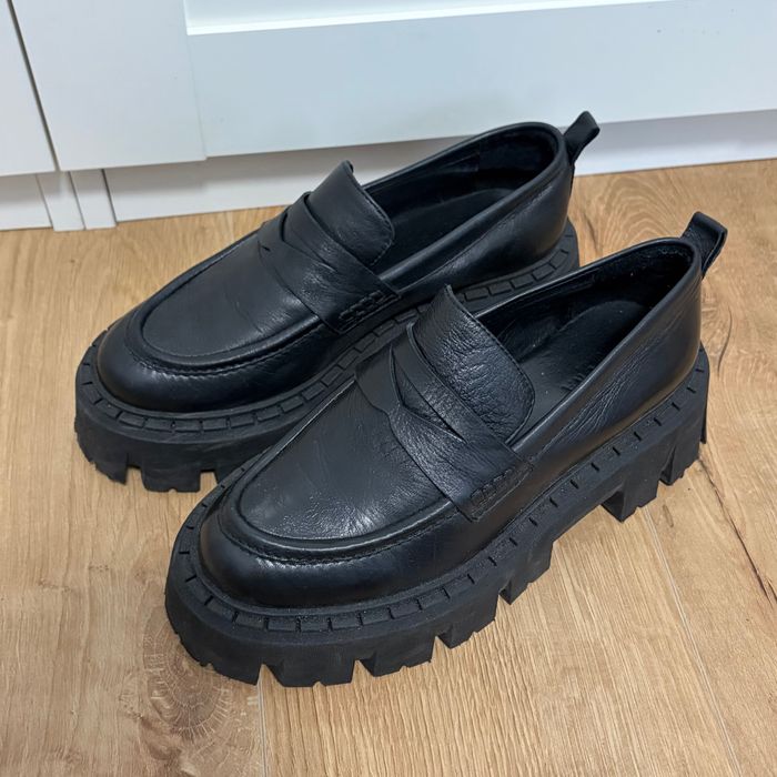 Skórzane loafersy Badura