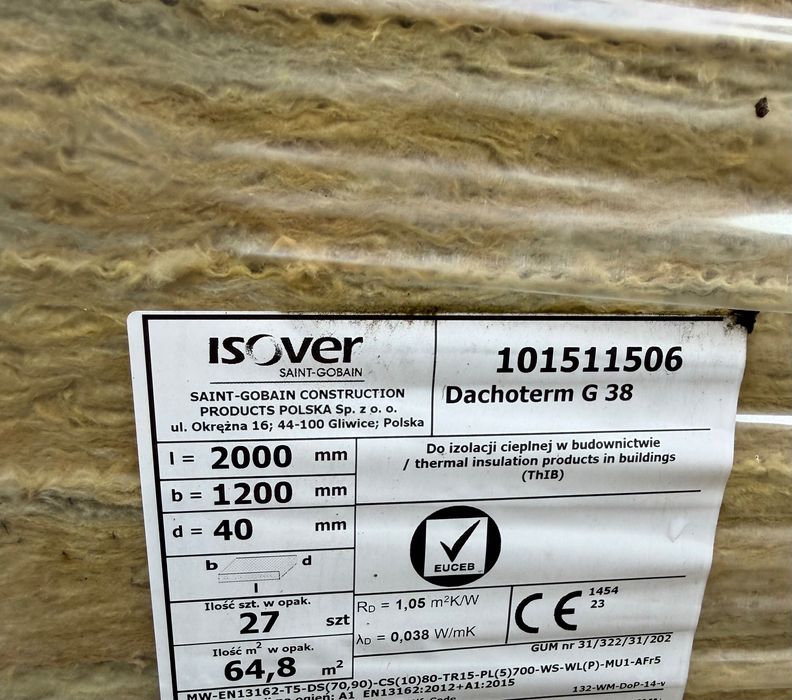 Wełna Skalna Elewacyjna 4cm Dachoterm