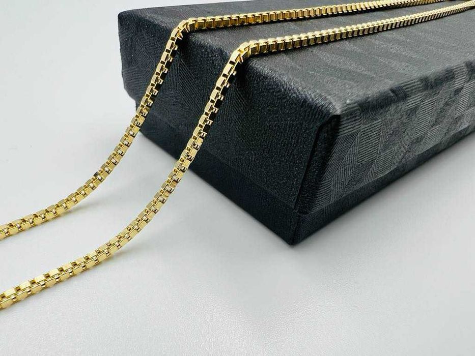 Złoty Łańcuszek 585 Kostka 50 cm