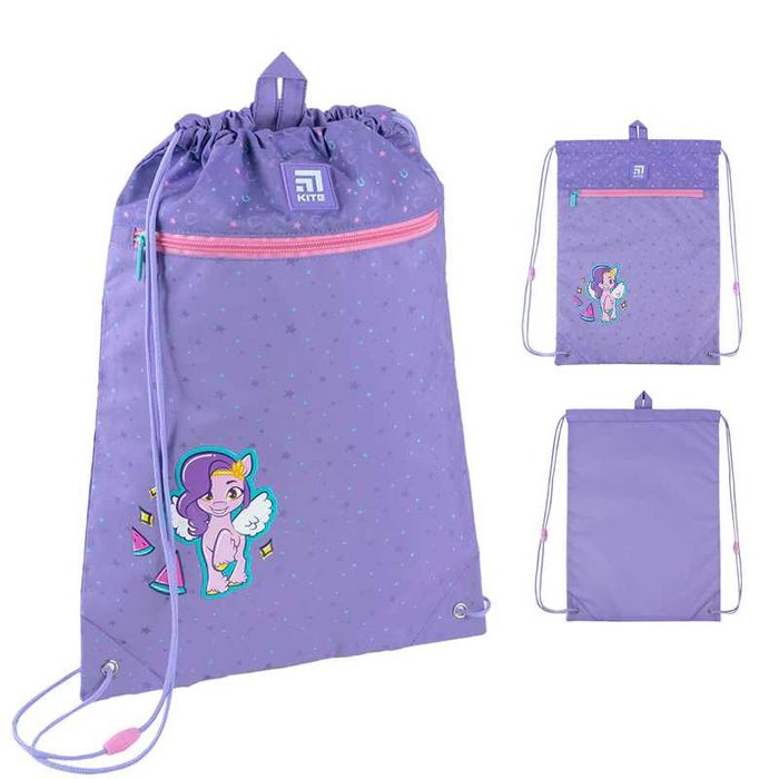 Шкільний набір 5 в 1 Kite Education My Little Pony (рюкзак, пенал, сумка для взуття, пляшка, папка для трудового навчання)