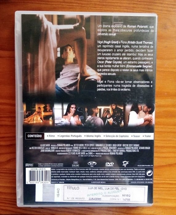 DVD lua de mel lua de fel