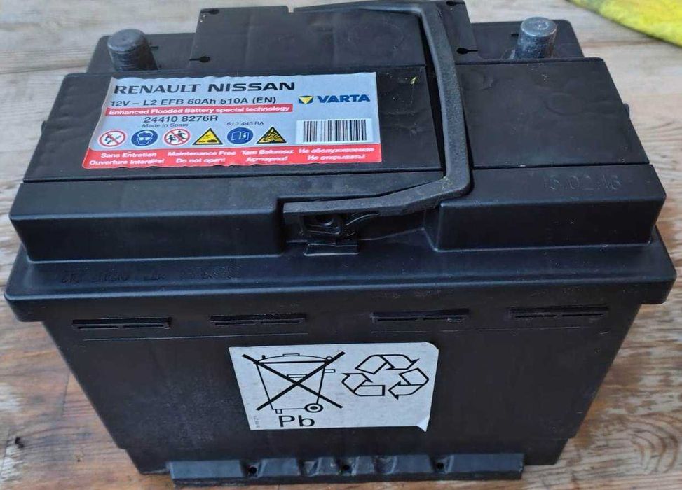 Akumulator samochodowy Varta EFB 60Ah, 510A, 100% sprawności