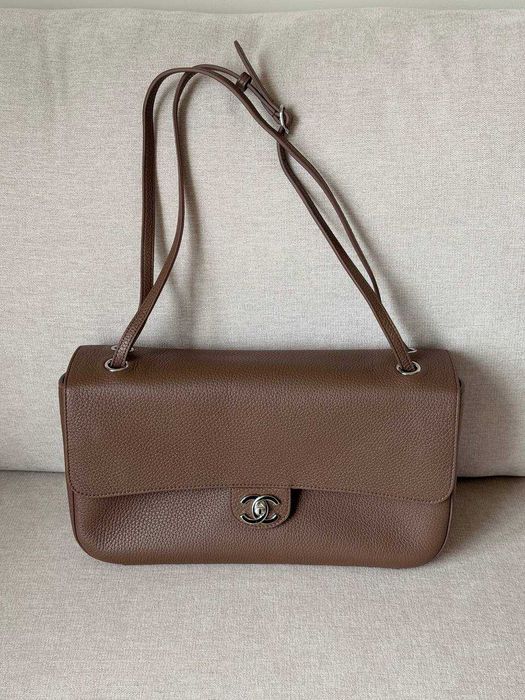 Torebka Chanel Souplissimo Maxi Flap!Skóra cielęca o ziarnistej fakturze! Premium