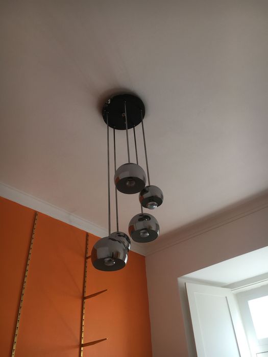 Vintage 5-Shade Sputnik Cascade Lamp, 1970s