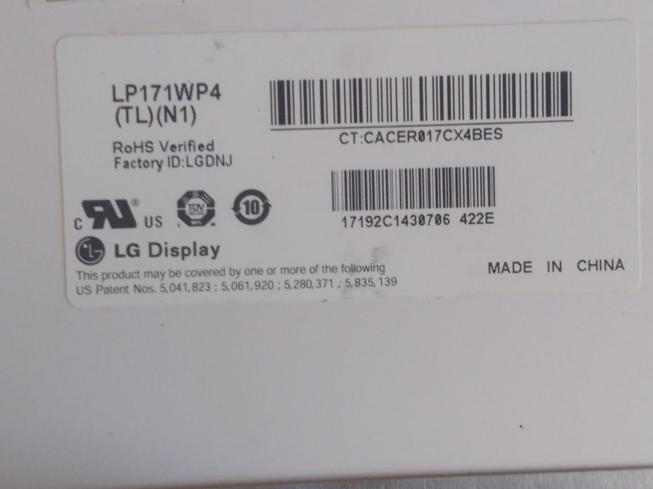 Matryca LCD 171 lg display LP 171 wpa4