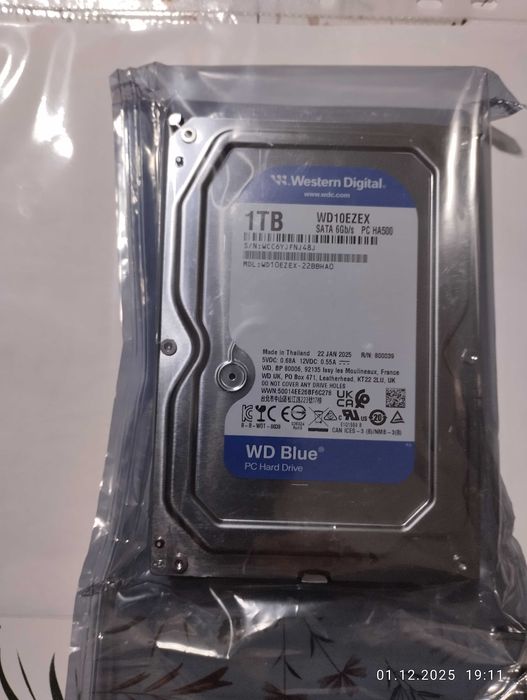 Накопичувач HDD SATA 1.0TB WD Blue