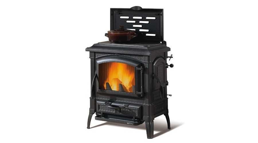 ISETTA CON CERCHI EVO 4.0 - Piec żeliwny z płytą do gotowania