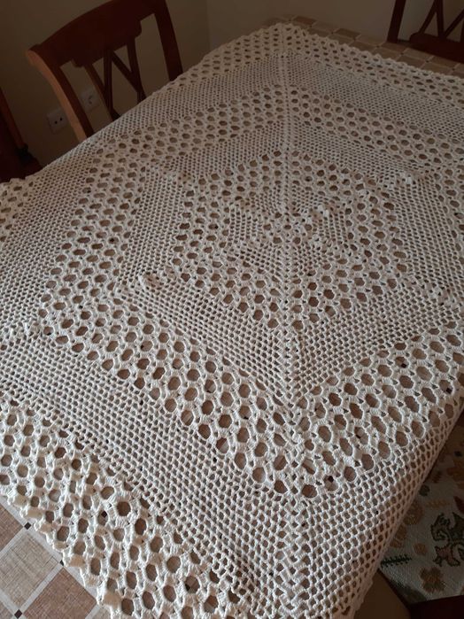 toalha mesa croché