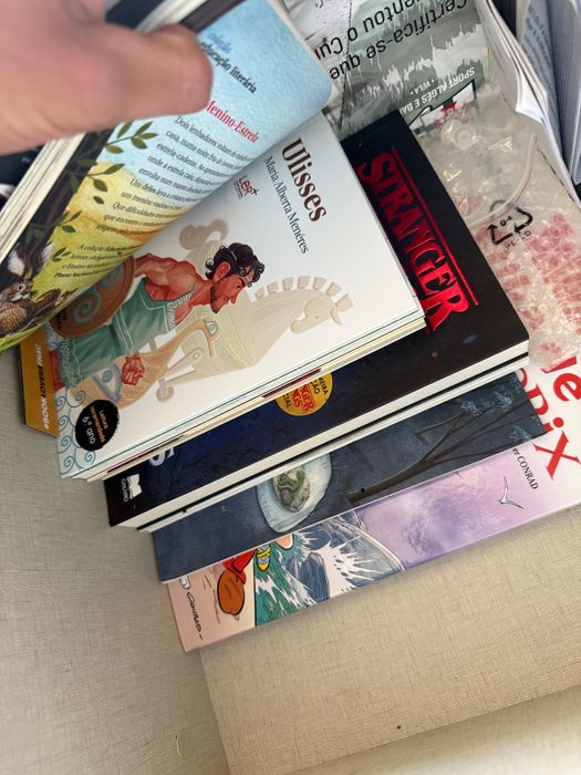 Livros variados, pequenos, infanties LER+ plano nacional de leitura