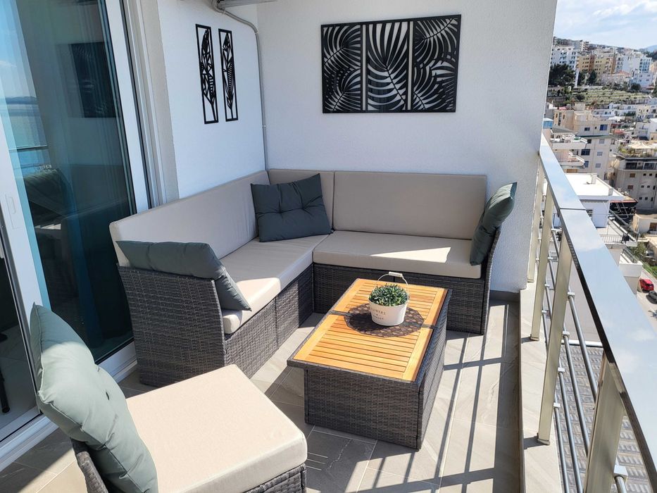 Apartament 4-osobowy Stella, Saranda (Albania), widok na morze i Korfu