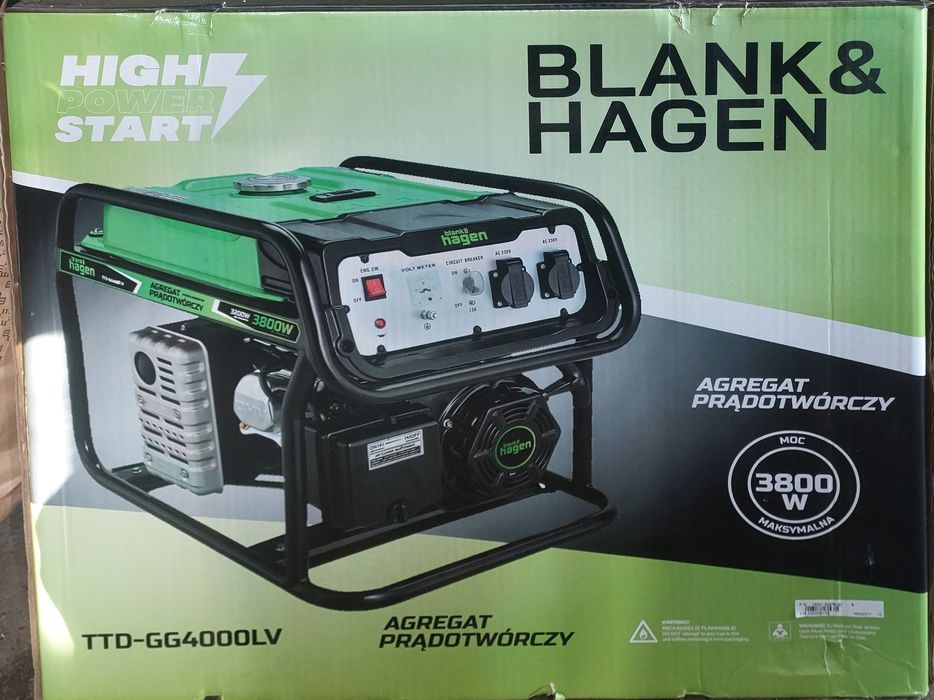 Agregat prądotwórczy  Hagen 3,2 kW (maksymalna 3,8 kw), Nowy
