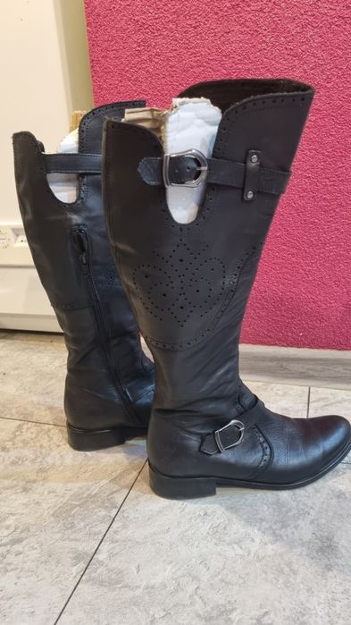Kozaki Lasocki czarne skórzane