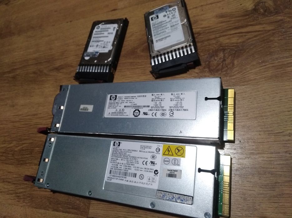 HP dysk zasilacz Sas serwer