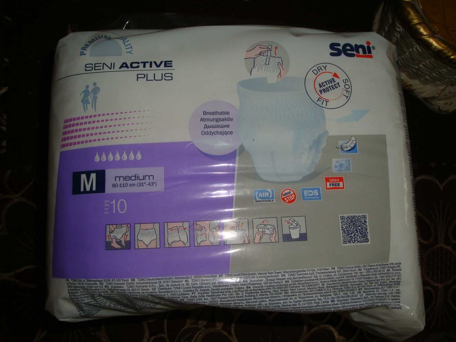Pieluchomajtki Seni Active Plus M