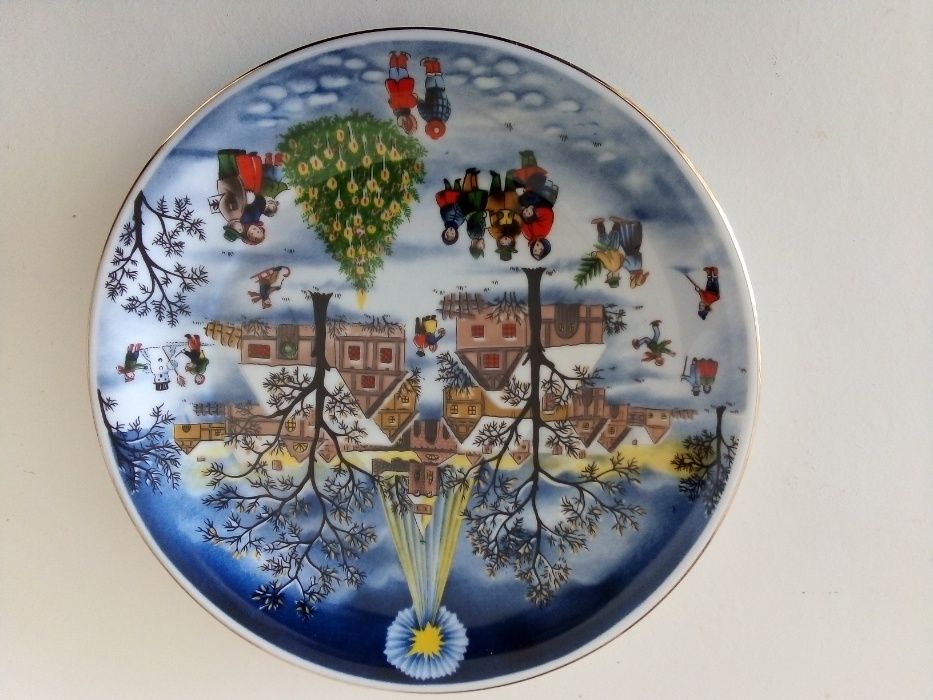 Pratos decorativos de porcelana inglesa