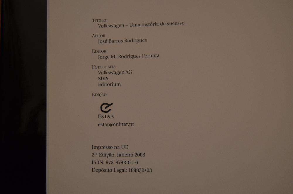 Livro "Volkswagen - Uma história de sucesso"