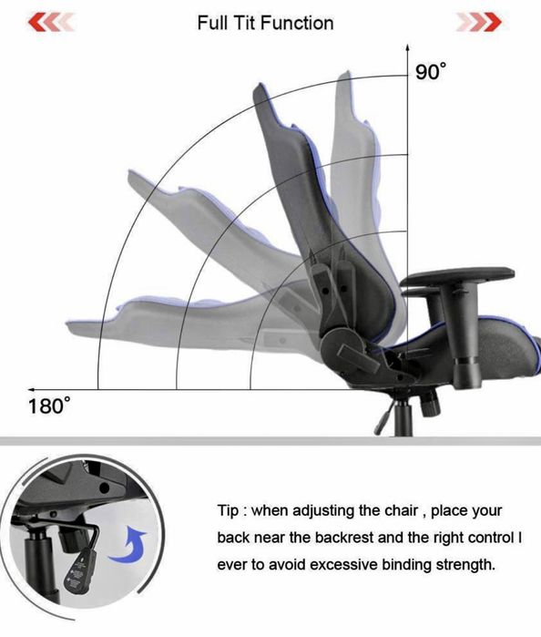 Cadeira Gaming ZENEZ Racing GC-RC01 TOP Design Reclinável 180 Novas