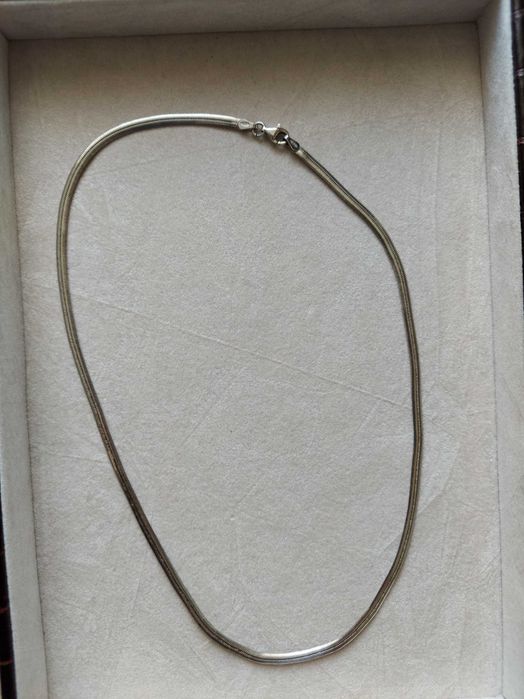 Łańcuszek / naszyjnik srebrny 925 typu taśma / żmijka szerokość 3mm