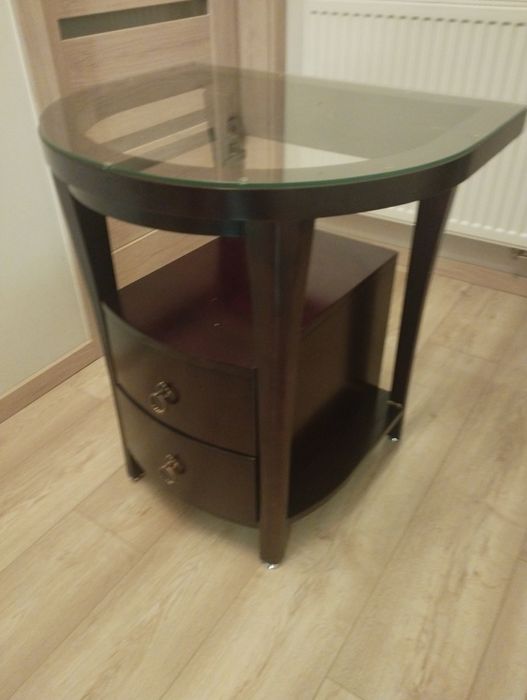 Komoda wenge szklany blat