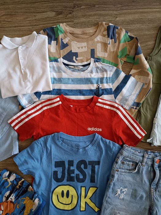 Mega paka, zestaw ubrań dla chłopca 122, 128
