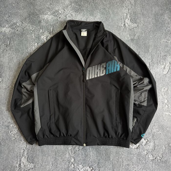 Вінтажна куртка nike air BIG logo у чорному кольорі, найк куртка