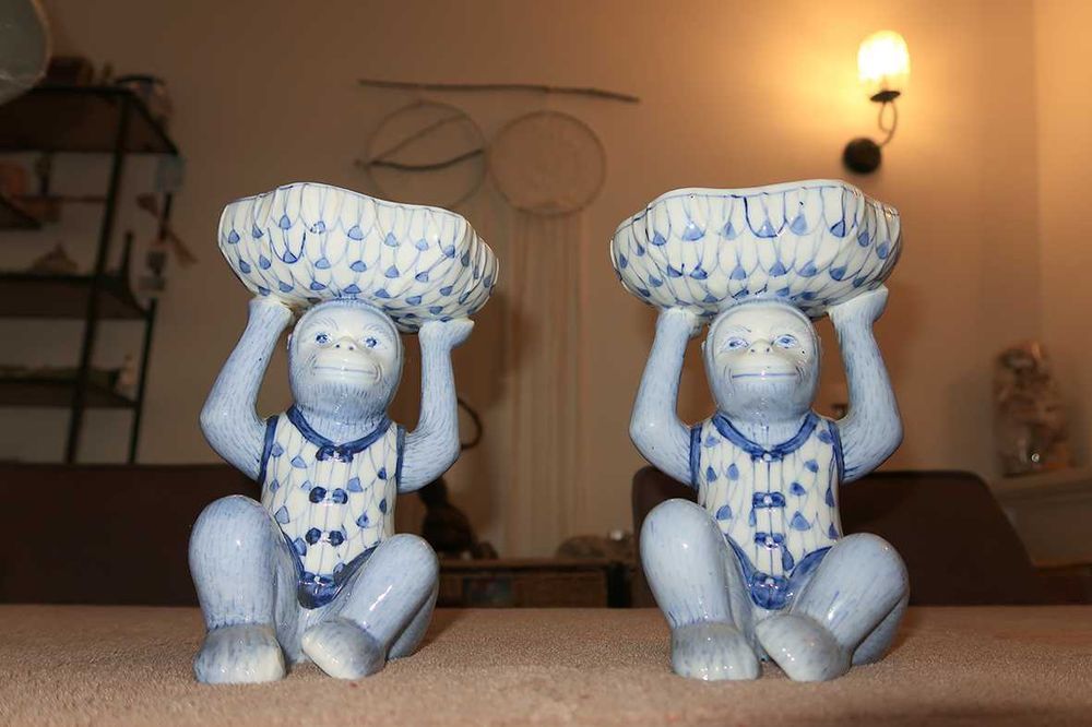 Antiguidades estátuas candeeiros vintage