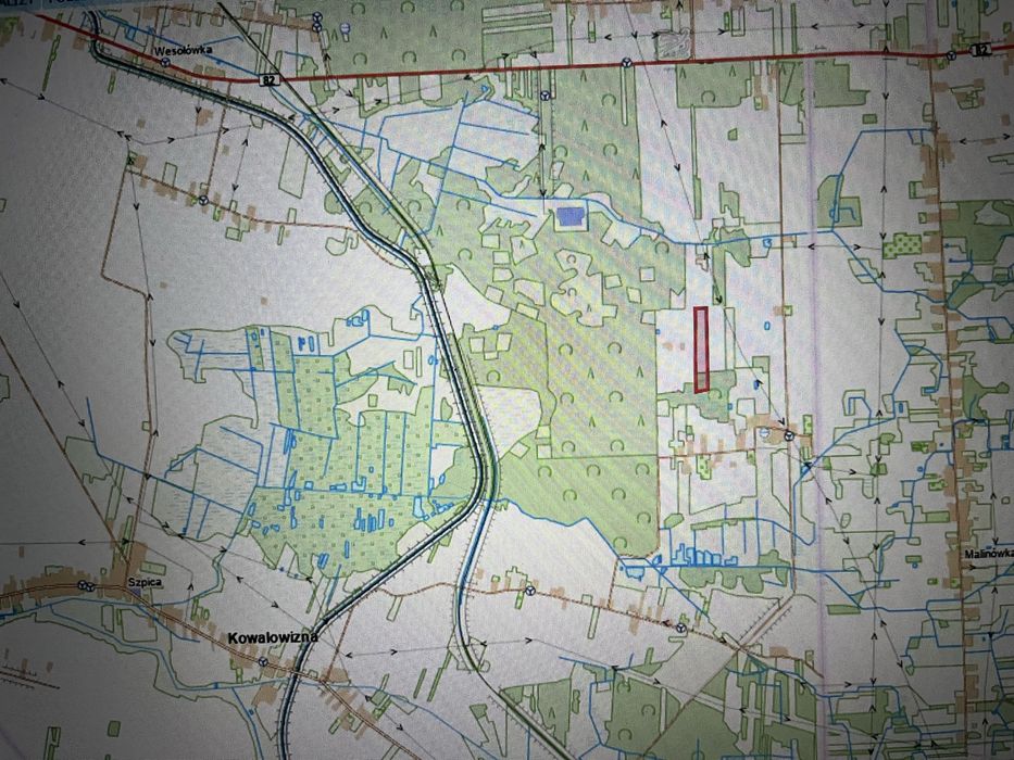 Sprzedam działkę we wsi Jasieniec w powiecie Łęczyńskim