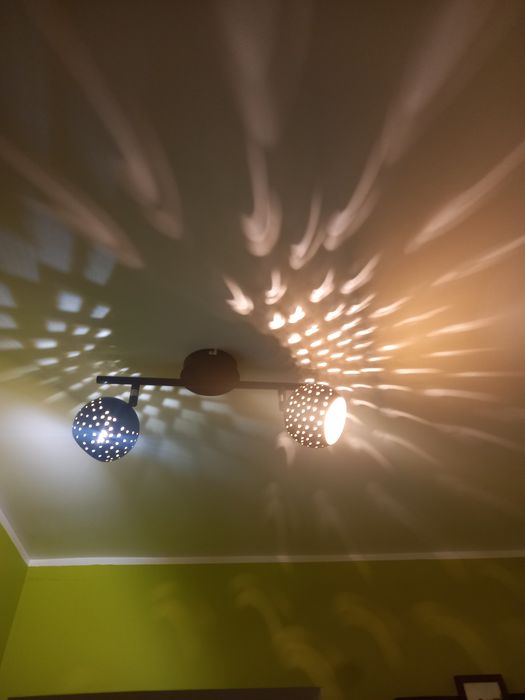 Żyrandol czarny mat