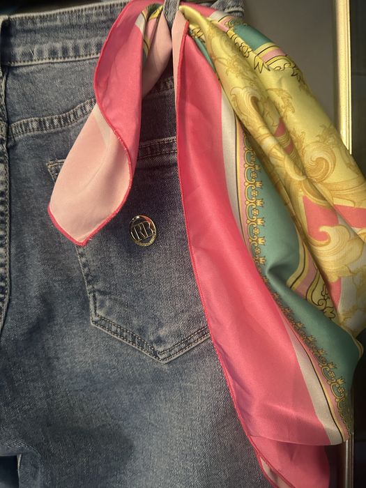 Spodnie jeans Roberta Biagi z mega apaszką r.44/L