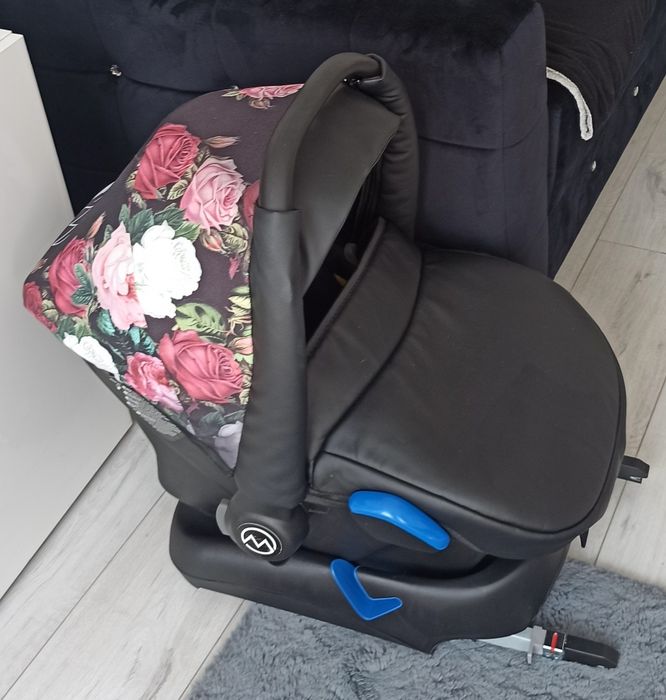Wózek lonex pax 04  rose 3w1 + izofix dla dziewczynki, dziewczęcy