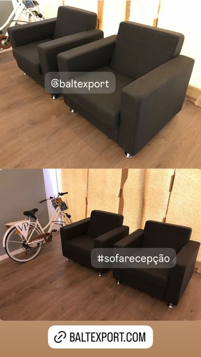 Sofá de Recepção Salas de Espera Receção Lugares 1 - 2 - 3 Novo