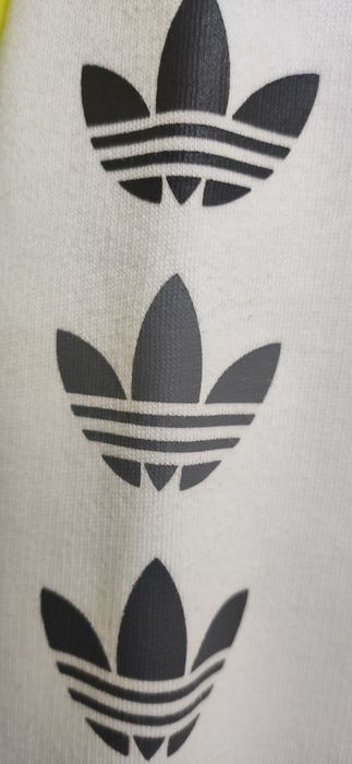 Bluza Adidas Originals blanc Trefoil noir  Zip orginalna z logami