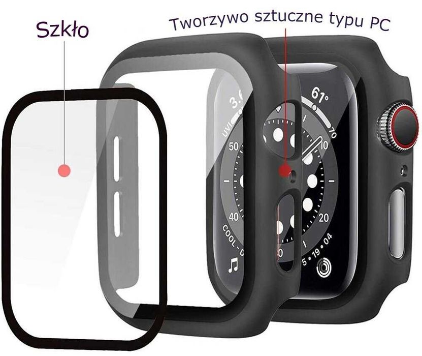 Etui case 2w1 obudowa kompatybilne z Apple Watch 4/5/6/SE 44mm