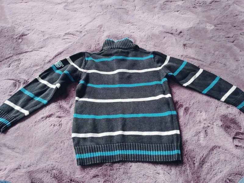 Sweter grafitowy w paski z zygzakiem McQueen 110 kod996