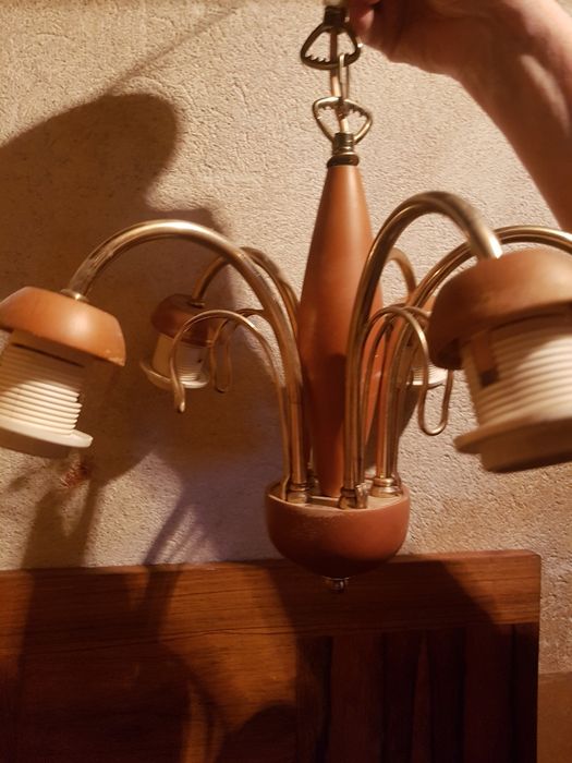 Żyrandol PRL bez kloszy